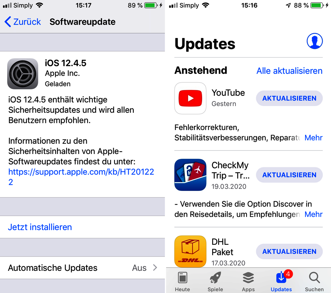 Apple iOS-Updates