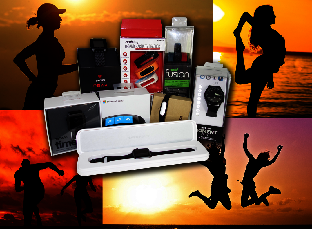  Seven Fitness Wristbands and the Apple Watch in a Security Check 2016