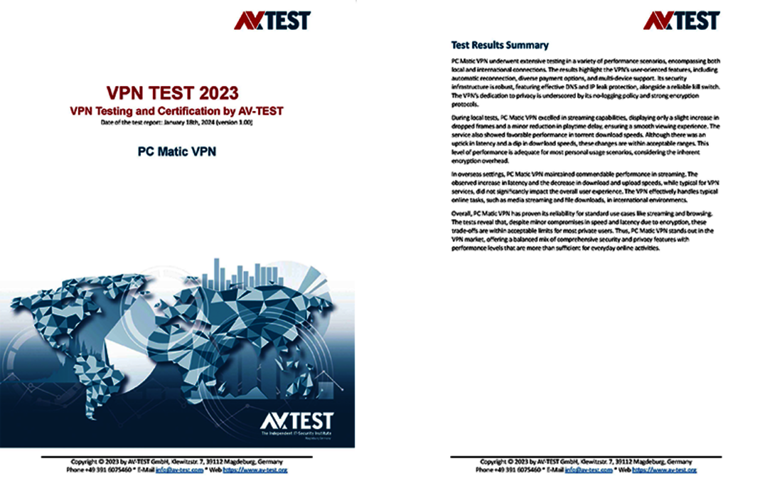 PC Matic VPN Test Report 2023