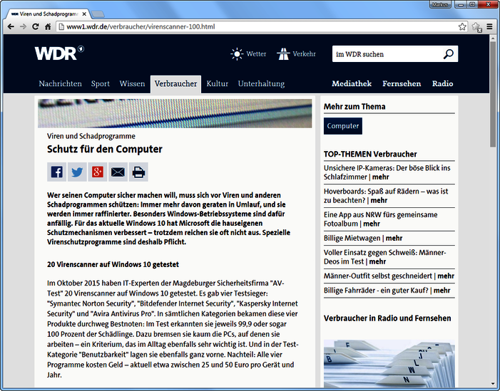  AV-TEST Medienspiegel I/2016