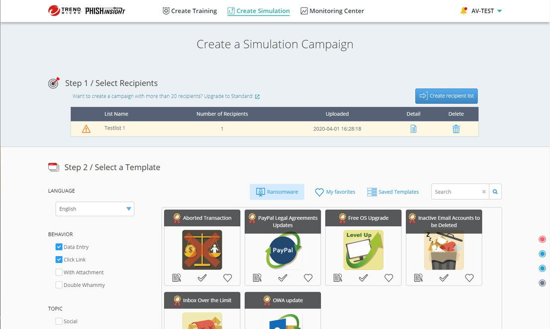 Plataforma de pruebas PhishInsight