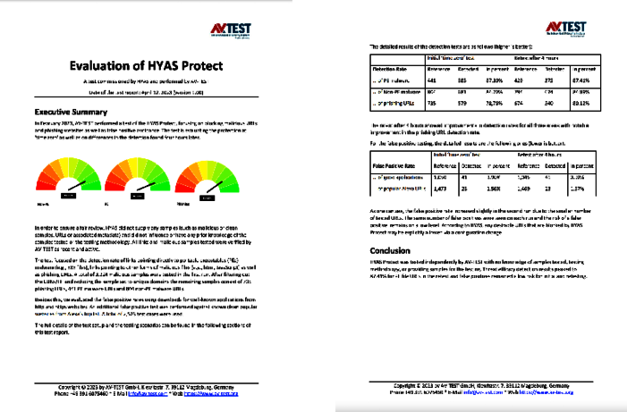A test commissioned by HYAS Evaluation of HYAS Protect
