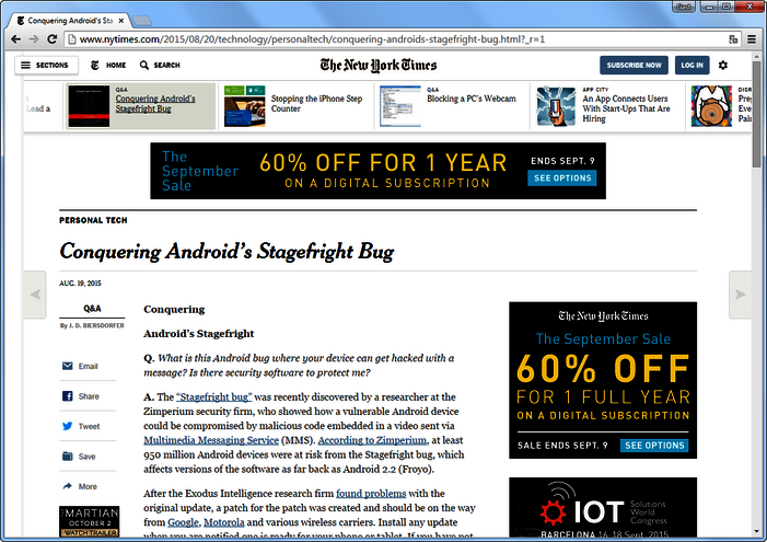  Revue de presse d&rsquo;AV-TEST III/2015