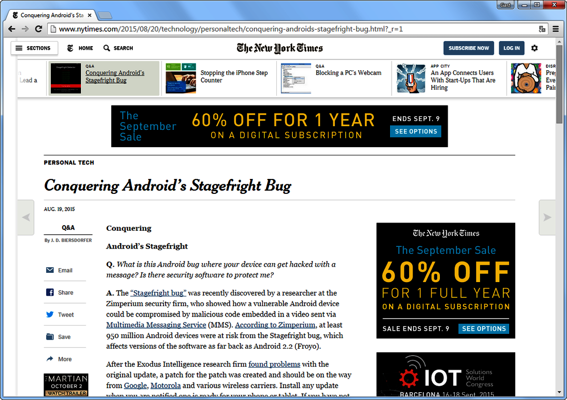 New York Times online