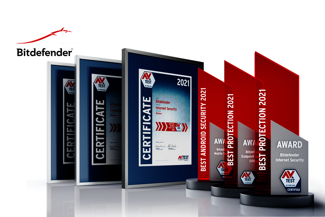 AV-TEST Award 2021 AV-TEST Award 2021 for Bitdefender