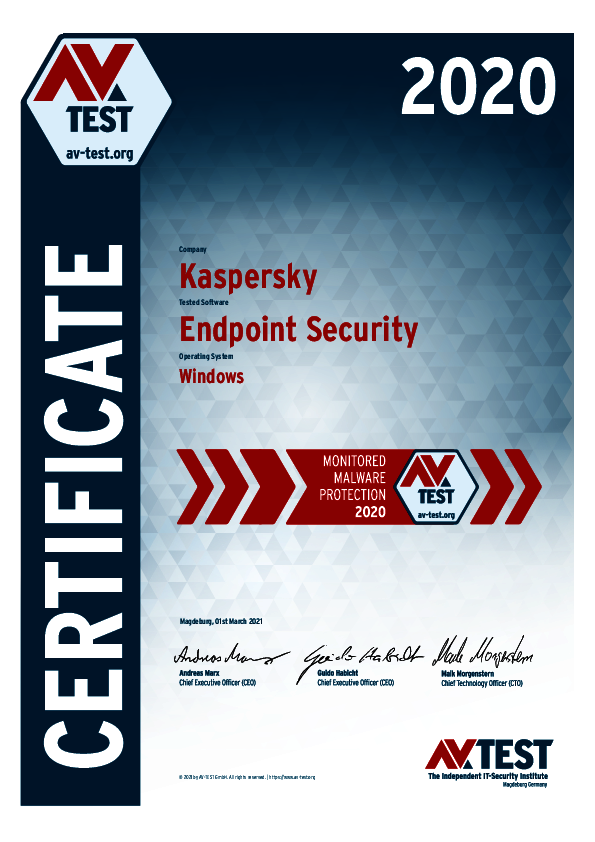 <p>Download: <a href="/fileadmin/Content/Certification/2020/avtest_certificate_windows_2020_kaspersky_endpoint_security.pdf">PDF</a>​​​​​​​</p>