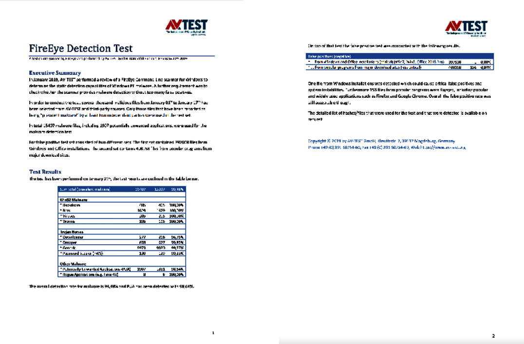 FireEye-Erkennungstest