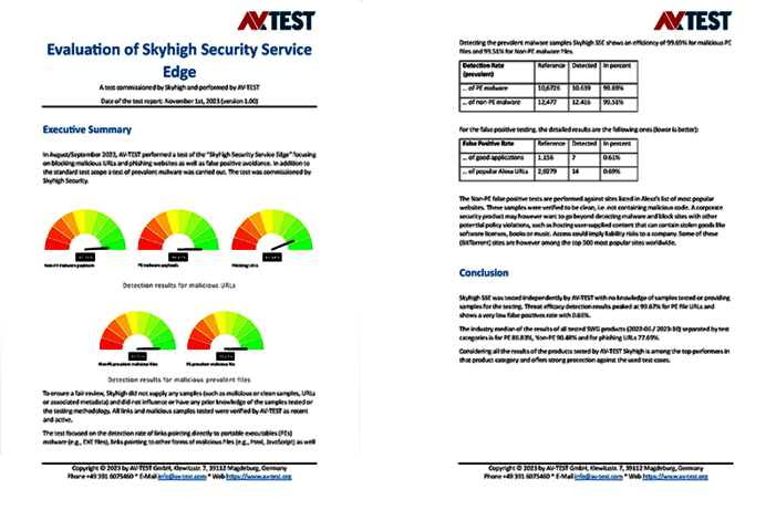 A test commissioned by Skyhigh Security Evaluation of Skyhigh Security Service Edge