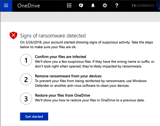 OneDrive & Ransomware-Attacke
