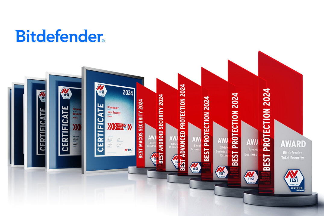 AV-TEST Awards 2024 for Bitdefender