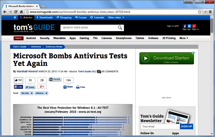  Revue de presse d'AV-TEST I/2015