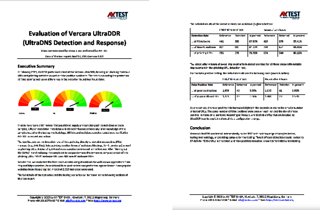 &Eacute;valuation de Vercara UltraDDR (UltraDNS Detection and Response)
