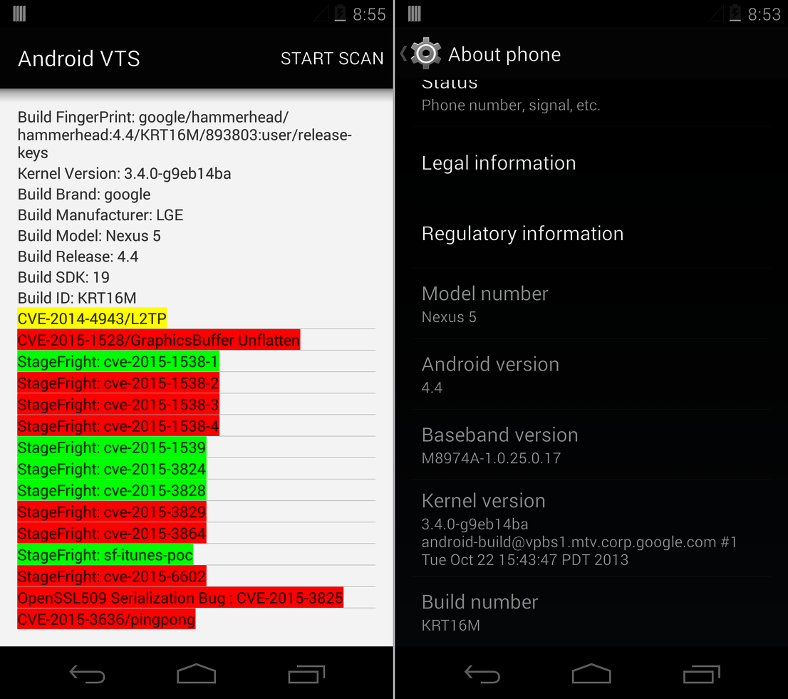 Sicherheitslücken in Android 4.4